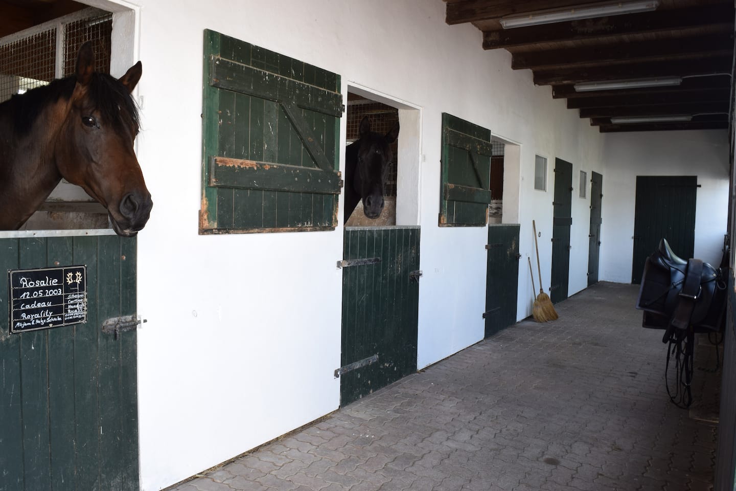 Stallgasse – Platz für Fahrräder (Pferde nur, wenn wir selbst da sind)